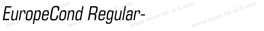 EuropeCond Regular字体转换